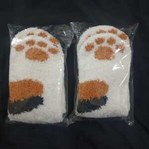 Cozy Paw Print Kids Socks